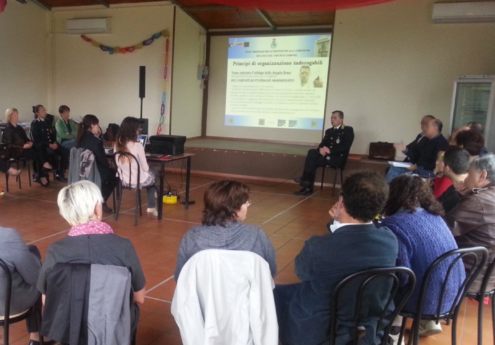 IL COMUNE DI CIAMPINO INIZIA L’ATTUAZIONE DEL PIANO DI PREVENZIONE ALLA CORRUZIONE